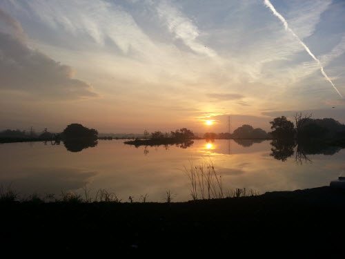 Lake view at dusk